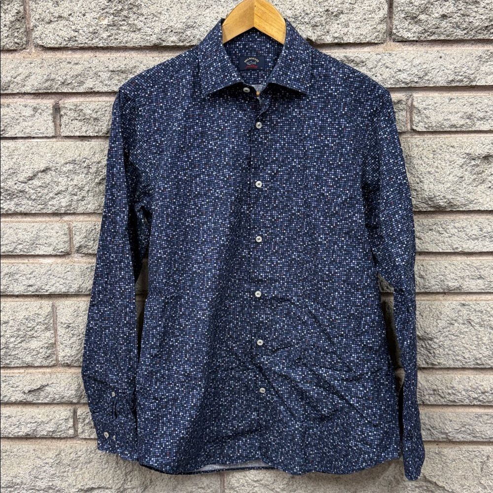 Paul & Shark Navy Speckled Casual Shirt